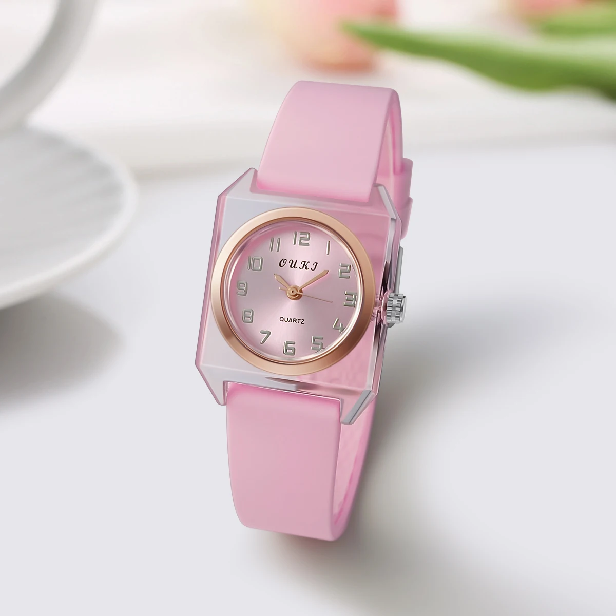 ساعة نسائية كوارتز ساعة يد بحزام سيليكون ساعات نسائية موضة ساعات للسيدات ساعة مهرجان هدية عيد الحب