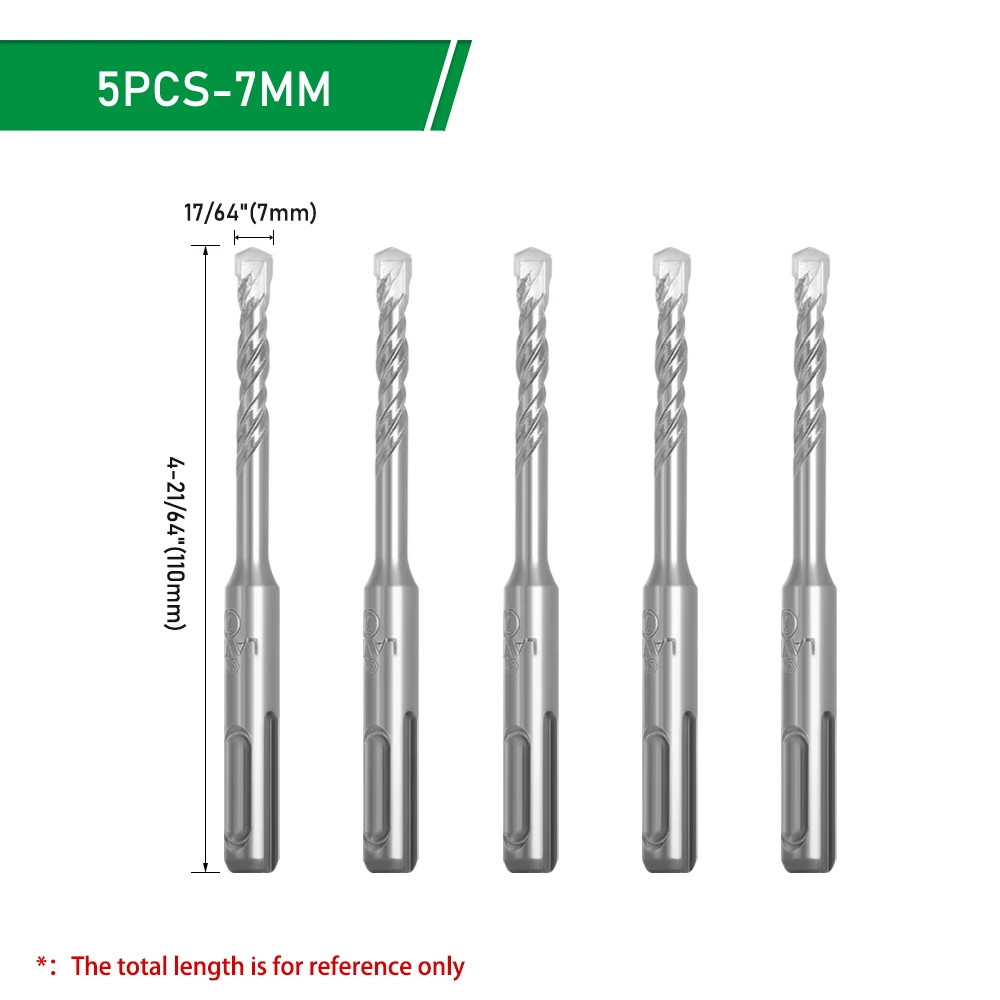 LAVIE 5 stücke 4mm 5mm 6mm Elektrische Hammer SDS Plus Bohrer Set 110mm Beton Wand ziegel Block Mauerwerk Loch Sah Bohren 016 – Detail 6