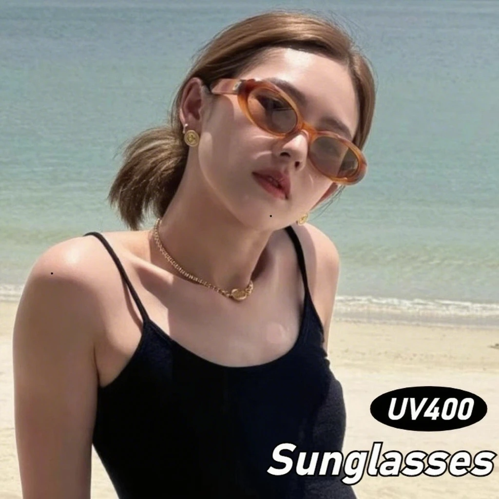 

Men Women Outdoor Travel UV400 Sunglasses New Retro Oval Sunglasses Fashion Vacation Travel Street Photography Glasses
