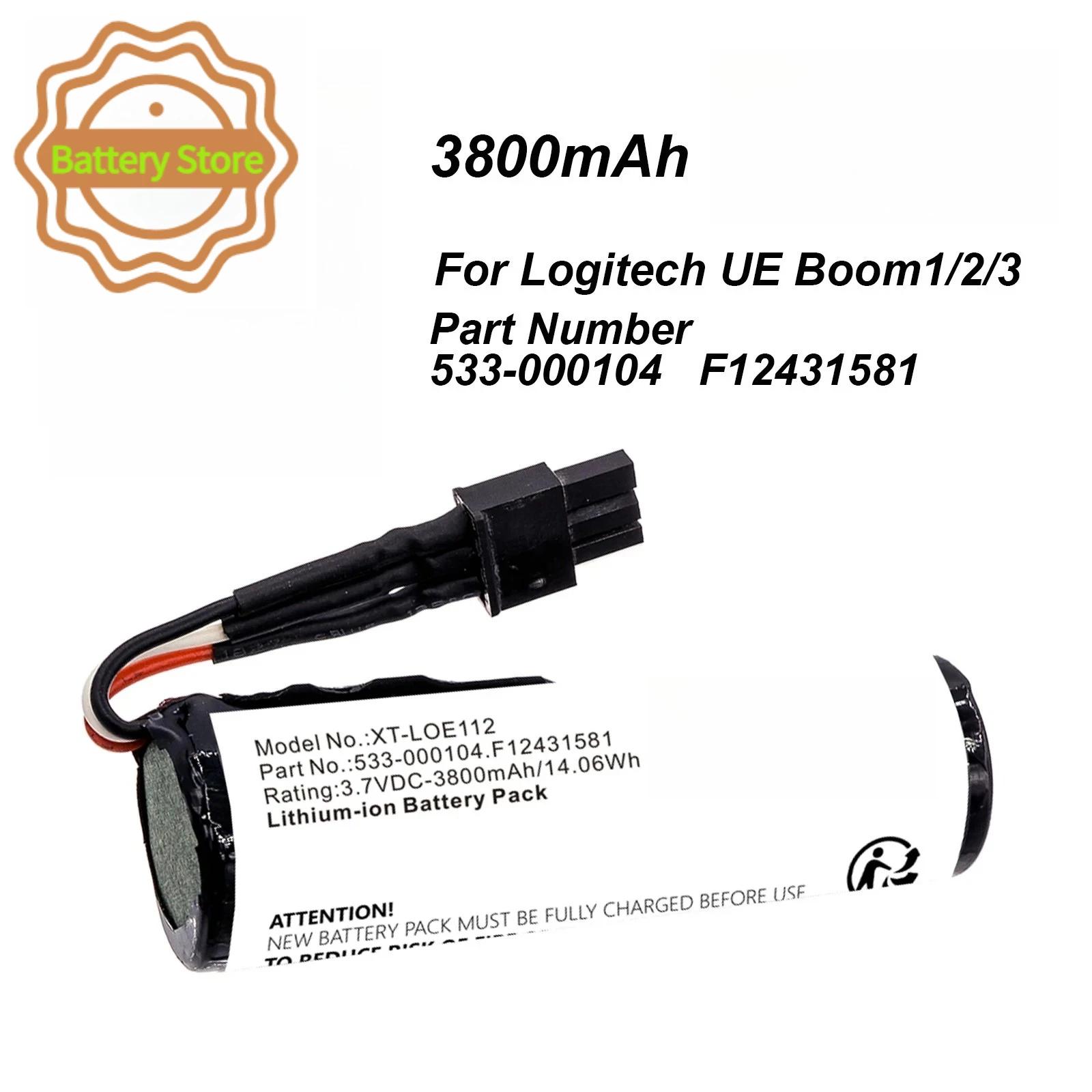 3800mAh Replacement Battery For Logitech UE BOOM 1 2 3 Bluetooth Speaker Parts Ultimate Accessories 3.6V