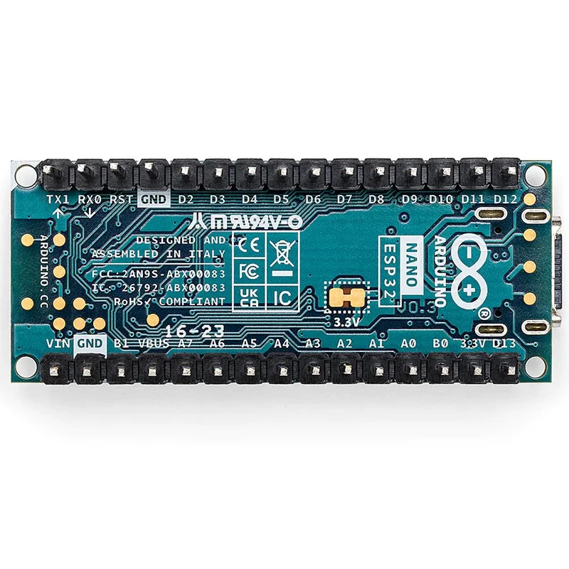 اردوينو نانو ESP32 مع رؤوس ABX00083 u-blox NORA-W106 ESP32-S3 لوحة تطوير مستوردة من إيطاليا أصلية جديدة