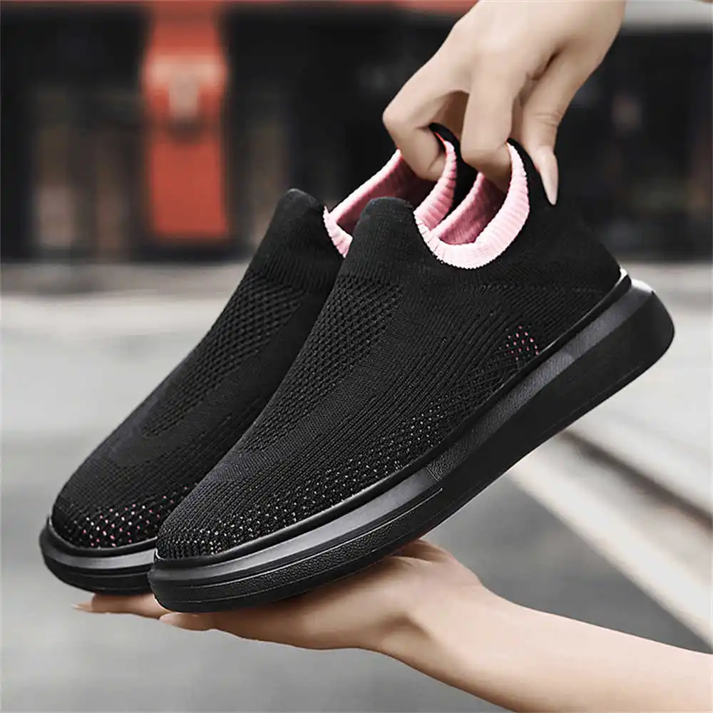 Without Heels High Sole Brown Shoes Woven Sneakers Woman Sports Walk Lux Authentic Bity Runing Tenks Tnis Brands Chassure