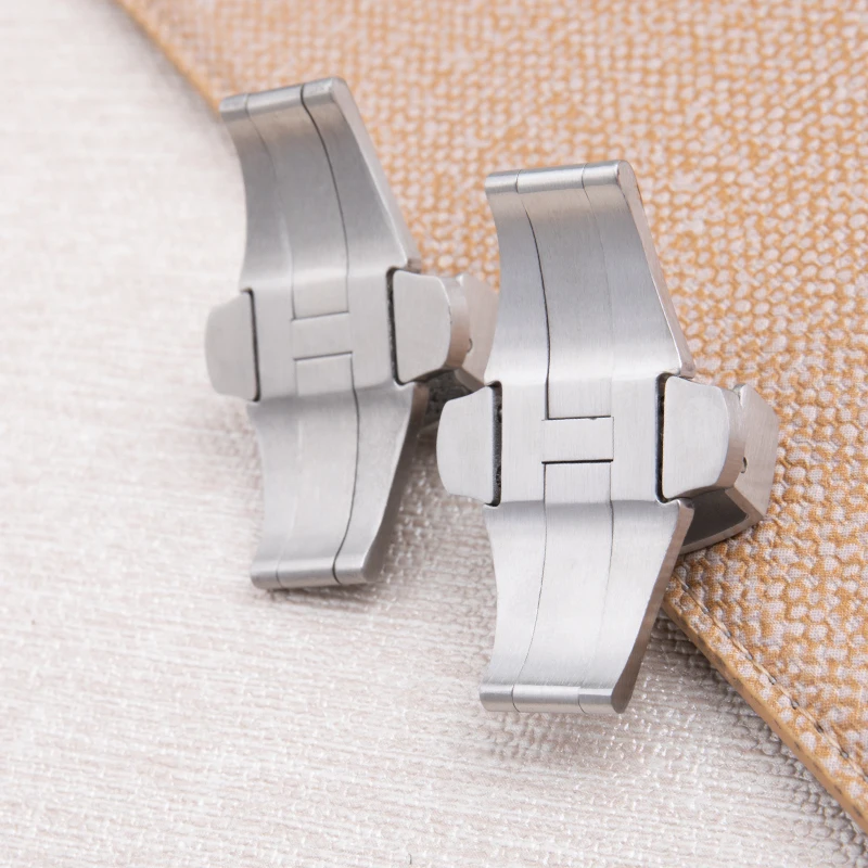 22mm Watch Clasp Accessories Stainless Steel Buckle Double Press Butterfly Buckle Suitable Fit For Panerai Strap Folding Buckle