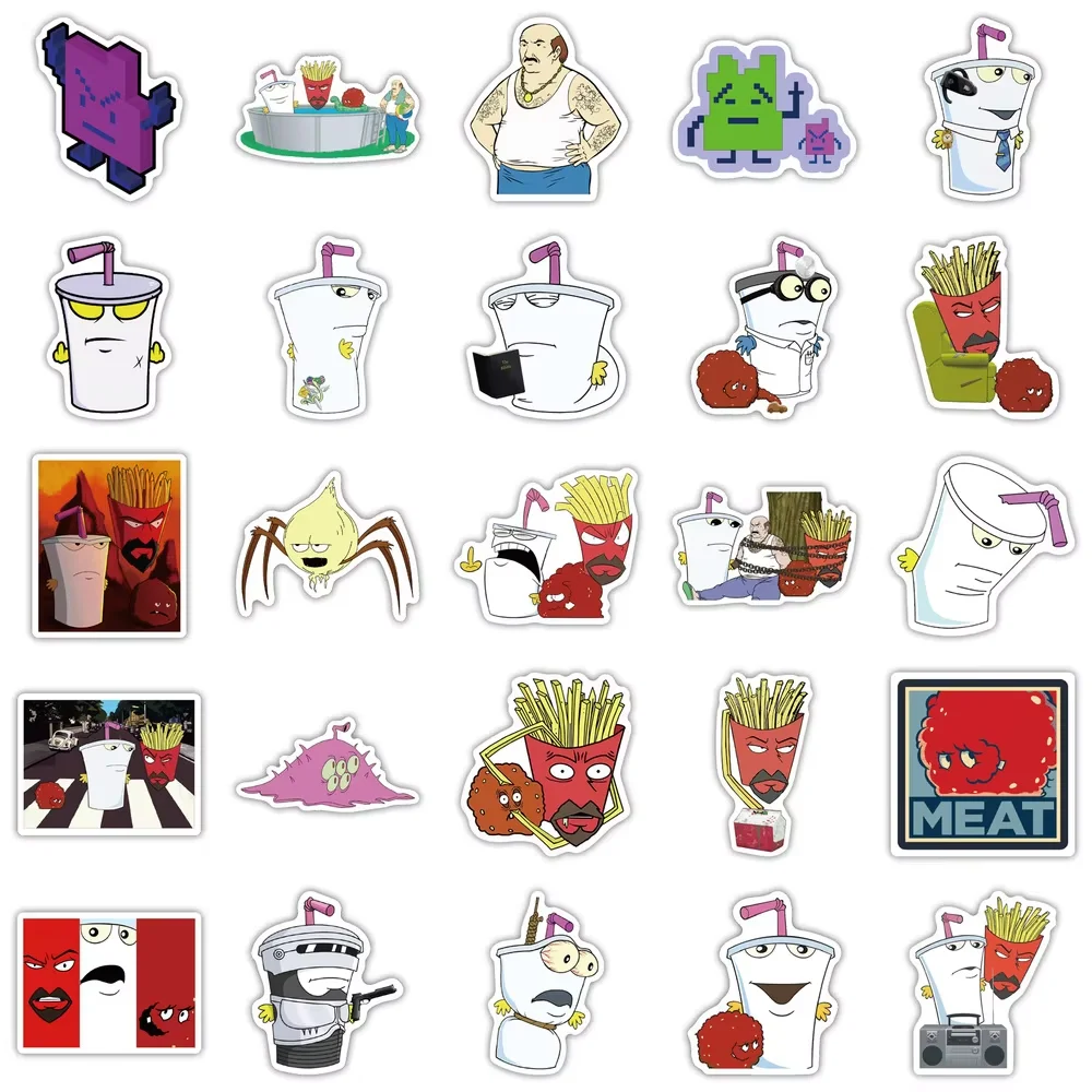 50 قطعة كارتون مضحك أنيمي أكوا في سن المراهقة الجوع قوة ملصقات الديكور دفتر دراجة نارية سكيت الكمبيوتر الهاتف