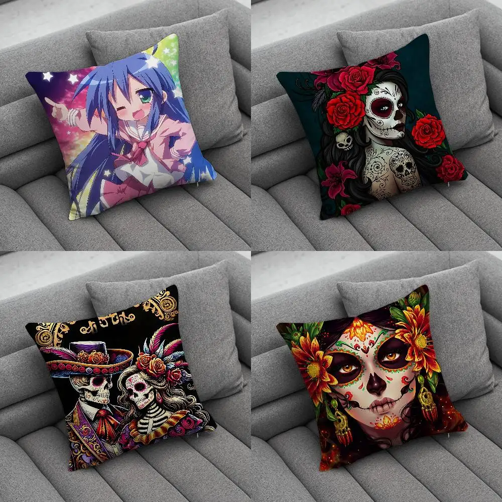 Konata Izumi L-Lucky S-Star Pillow Case Pillowcase Home Sofa Cushions Car Cushions Pillowcover Office Pillowshell Pillow