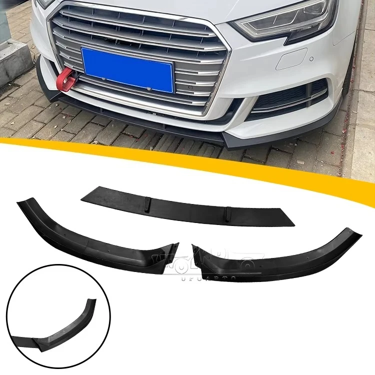 

Selling Auto Accessories ABS Plastic Glossy Black Front Bumper Lip for A3 8V S-line S3 Sedan 2017 2018 2019 2020
