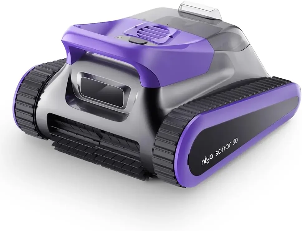 منظف حمام السباحة الآلي اللاسلكي من The Creators of Dolphin، يصل إلى 33 قدمًا في طول حمام السباحة، تسلق الجدار، السونار - Pow