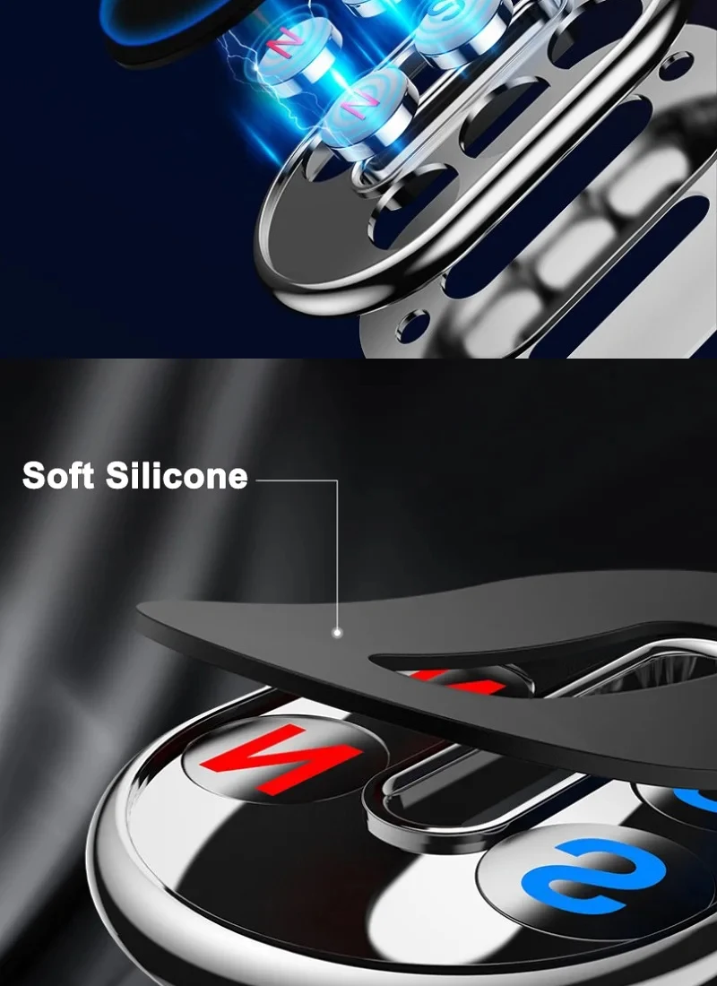 Magnetischer Autotelefon halter drehbarer Streifen formst änder für Huawei Metall starker Magnet GPS Auto Handy halterung für iPhone 13 12 – Detail 6