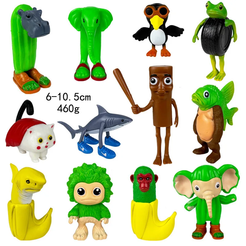 Nuovo Cervello Italiano AI Animali Tung Tung Tung Sahur Figura 5/6/8/12 pz Divertente Tung Tung Tung Sahur Statua Per Il Capretto Regali Di Compleanno