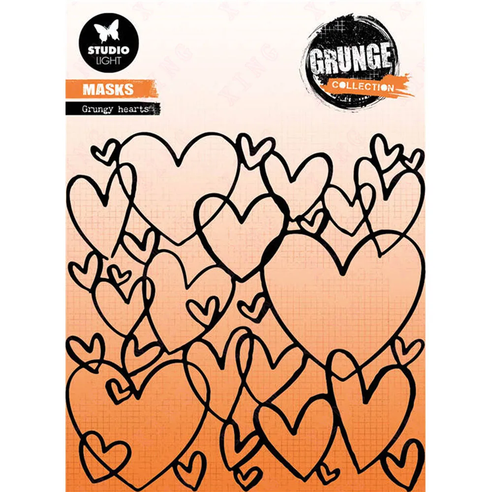 

New Painting Scrapbook Coloring Embossing Album Decorative Templates Grungy Hearts Diy Layering Stencils 2023 Craft Card Cut Die