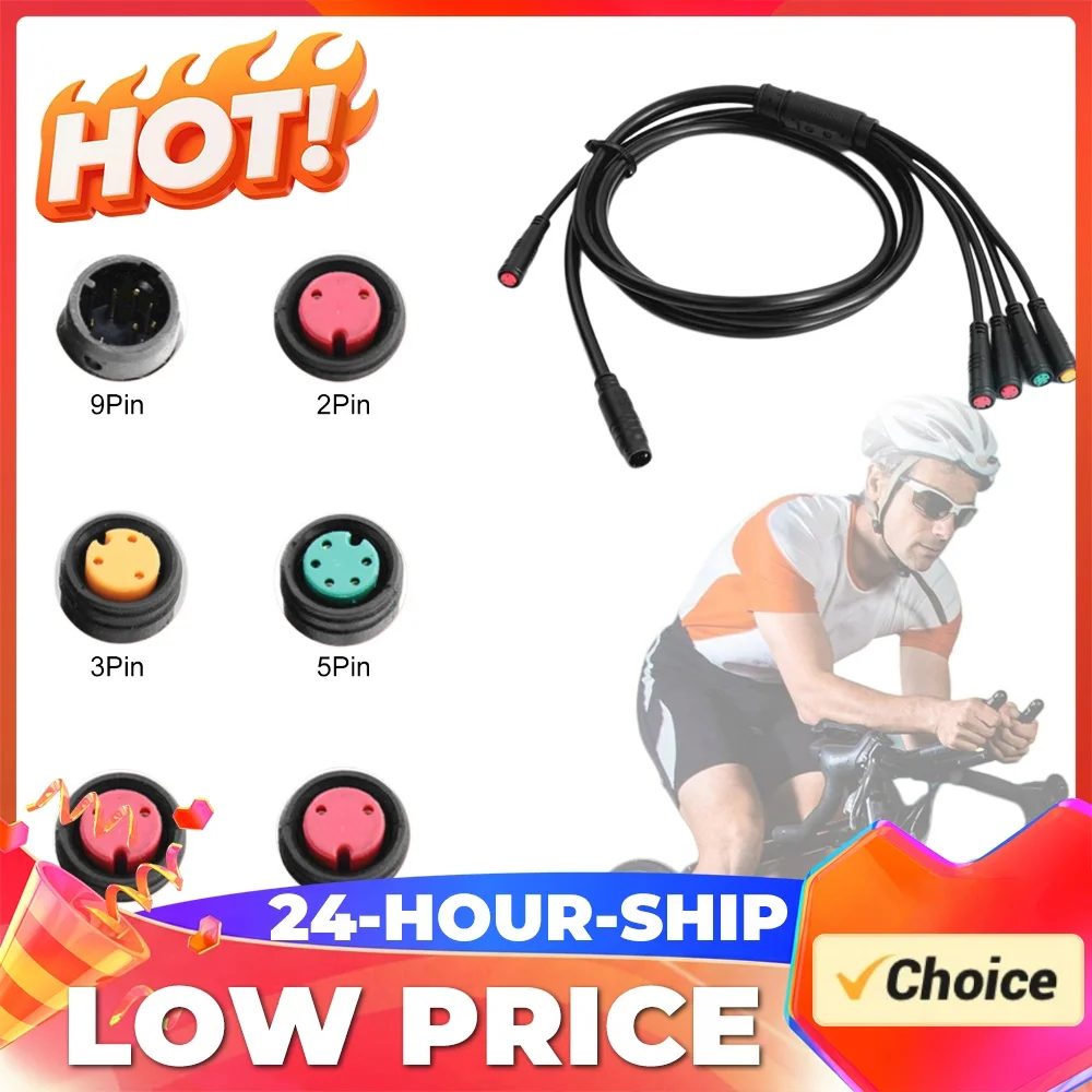 1T5 9-Pin Waterproof Electric Bike Main Harness 1500mm Ebike Wiring Harness Replacement Parts for Connecting Controller Lamp
