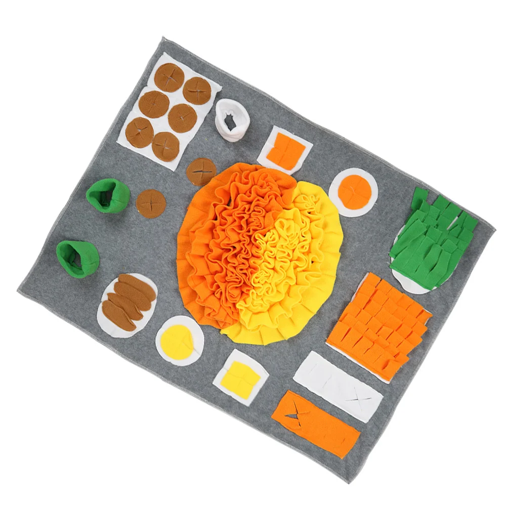 

Dog Slow Feeder Pet Sniff Mat Non-Slip Puzzle Feeding Slow Eating Mat Interactive Training Pet Smell Pad Food Feeder