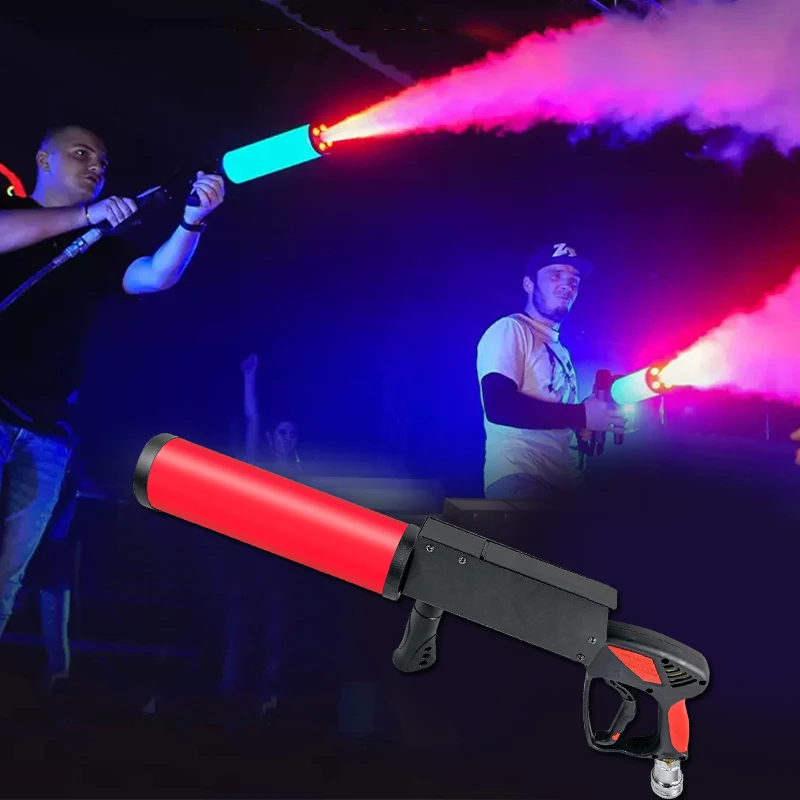 handheld led cryo gun co2 jet machine pistol luminous stage gun co2 smoke effect dj disco party e casamento 01