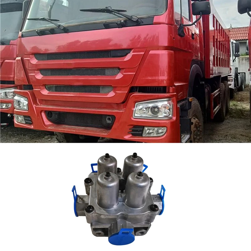 WG9000360523 Air Brake Air Dryer Four Circuit Protection Valve Brake Metal Air Brake For Truck For Heavy Duty Hovo HOWO