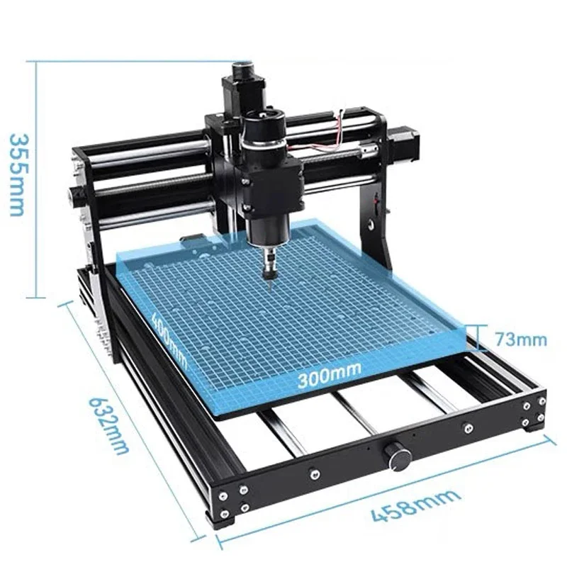 New CNC 4030 Pro Engraving Machine 40W Laser Engraver Working Area 400*300mm 500W Spindle Milling Cutting Machine for Metal Wood