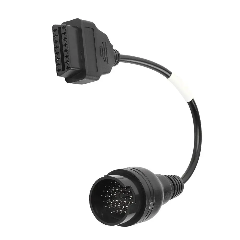 ABS Adapter Cable Durable Black 38 Pin To 16 Pin Connector High Reliability Stable Diagnostic Cable for Iveco Truck