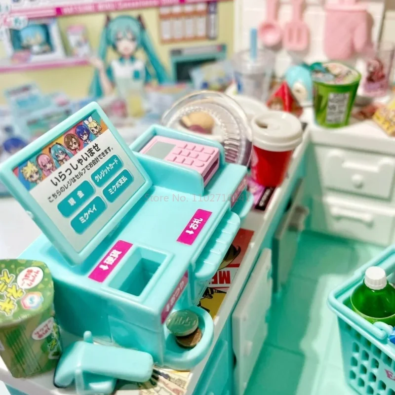 Genuine Re-Ment Hatsune Miku Convenience Store Miniature Anime Figure Secret Wonderland Collection Party On Desk Model Gift Toy view 5