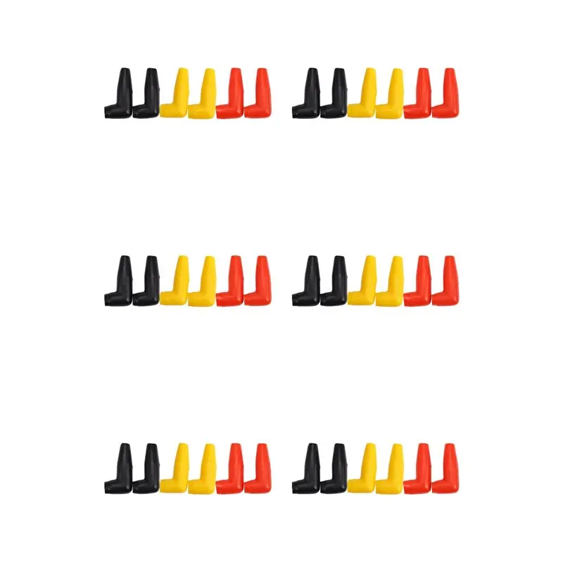 KYCOR-36Pc Electric Guard Motor Winch Cable Terminal Boot Rubber Cover Black+Red+Yellow