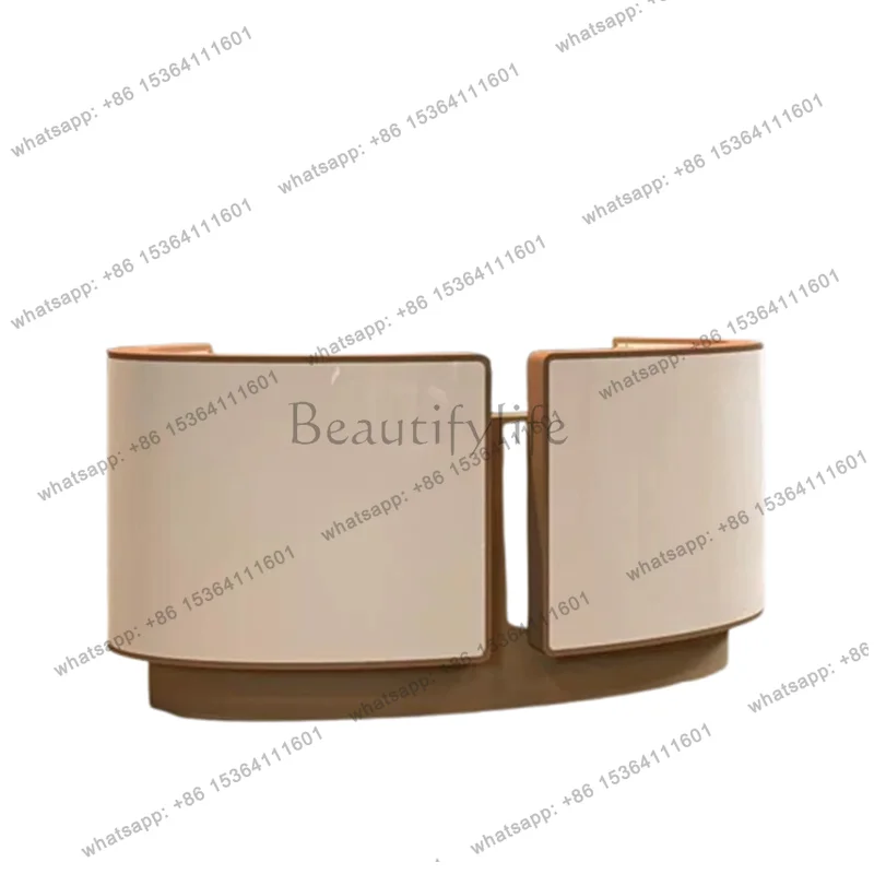 Factory Direct Sales Nordic High-end Beauty Salon Cashier Counter Modern Design Clothing Store Lacquered Arc Bar Medical Beauty