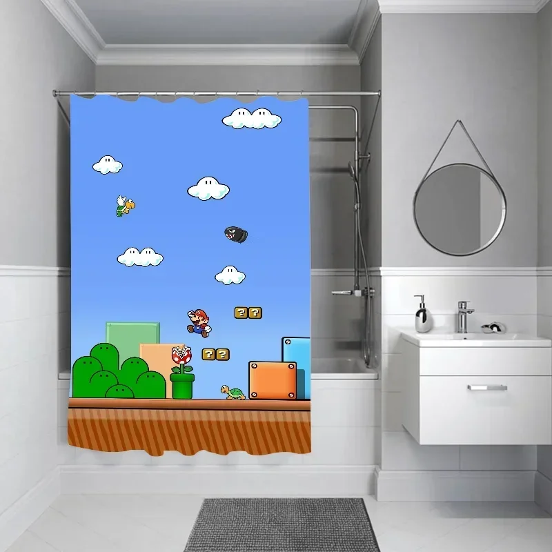 PO01 ستارة Marioes لإكسسوارات الحمام قماش مقاوم للماء ستائر الحمام للمنزل دش حمام غرف النوم الظل مبهمة