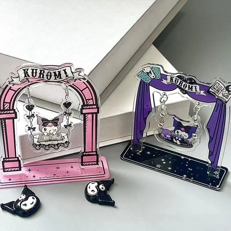

Новая акриловая подставка Sanrio Kuromi, креативный мультяшный настольный орнамент, украшения, аксессуары, подарок для фестиваля друзей, аниме по периметру