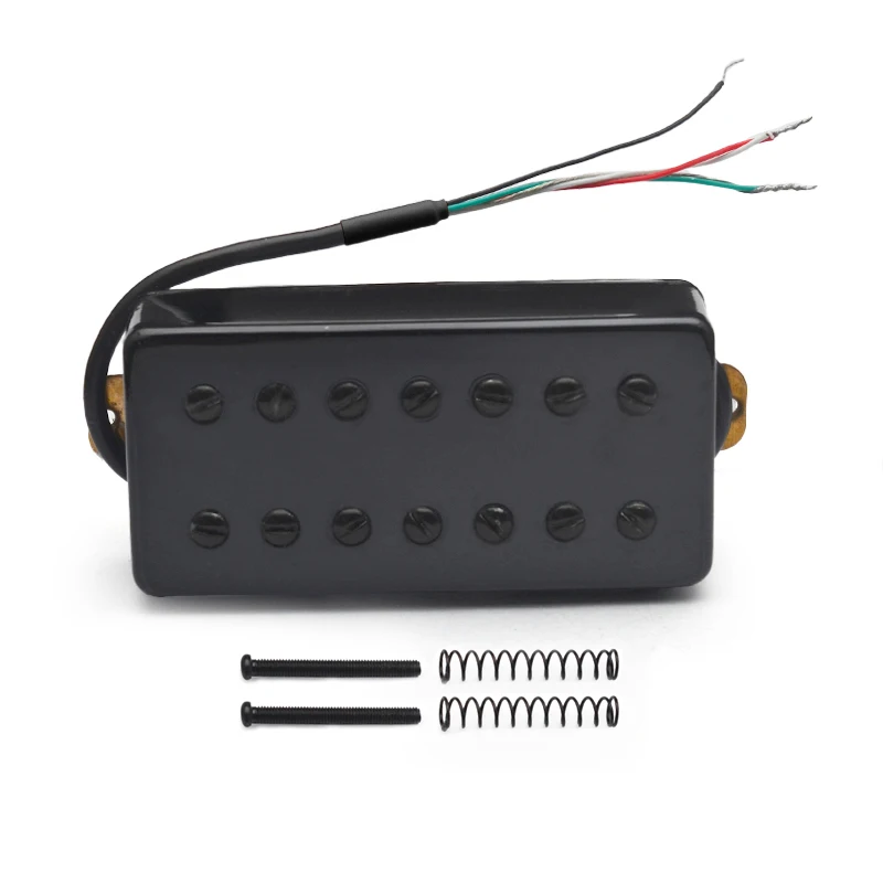 7 String LP Guitar Humbucker Pickup 8.5K/14K Dual in Line Slotted Screw Coil Splitting for Electric Guitar Black/Gold/Chrome