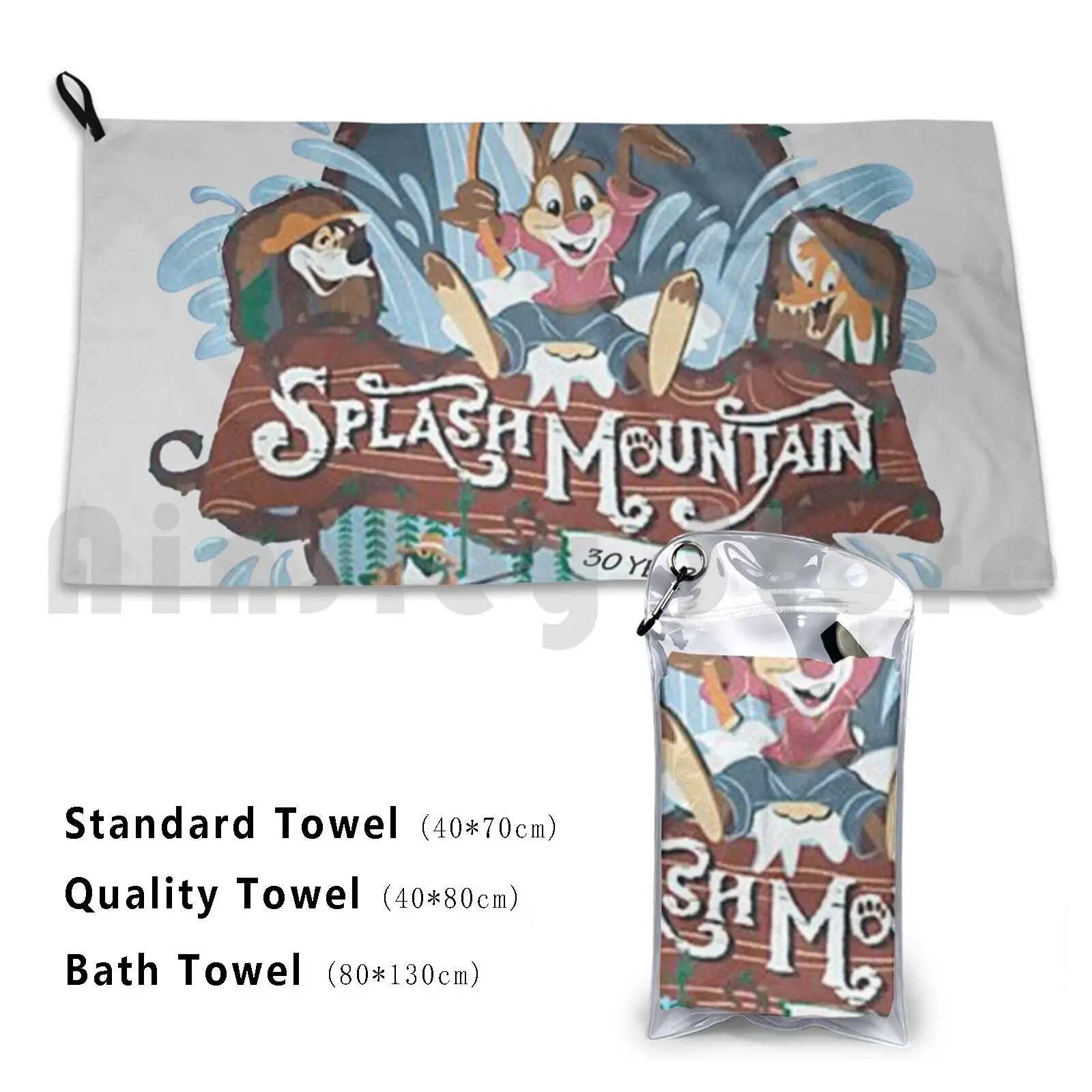 Splash Mountain Toalla de baño Cojín de playa Parque acuático Brer Rabbit Flordia Fast Past Tema de estudios de Hollywood
