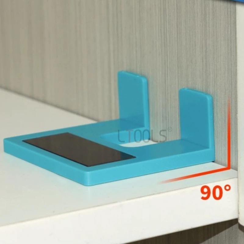 Charnière domestique, pièce d'installation rapide, dispositif de limite de poinçonnage ABS Durable, ensemble d'outils d'aide à l'installation magnétique multifonctionnel