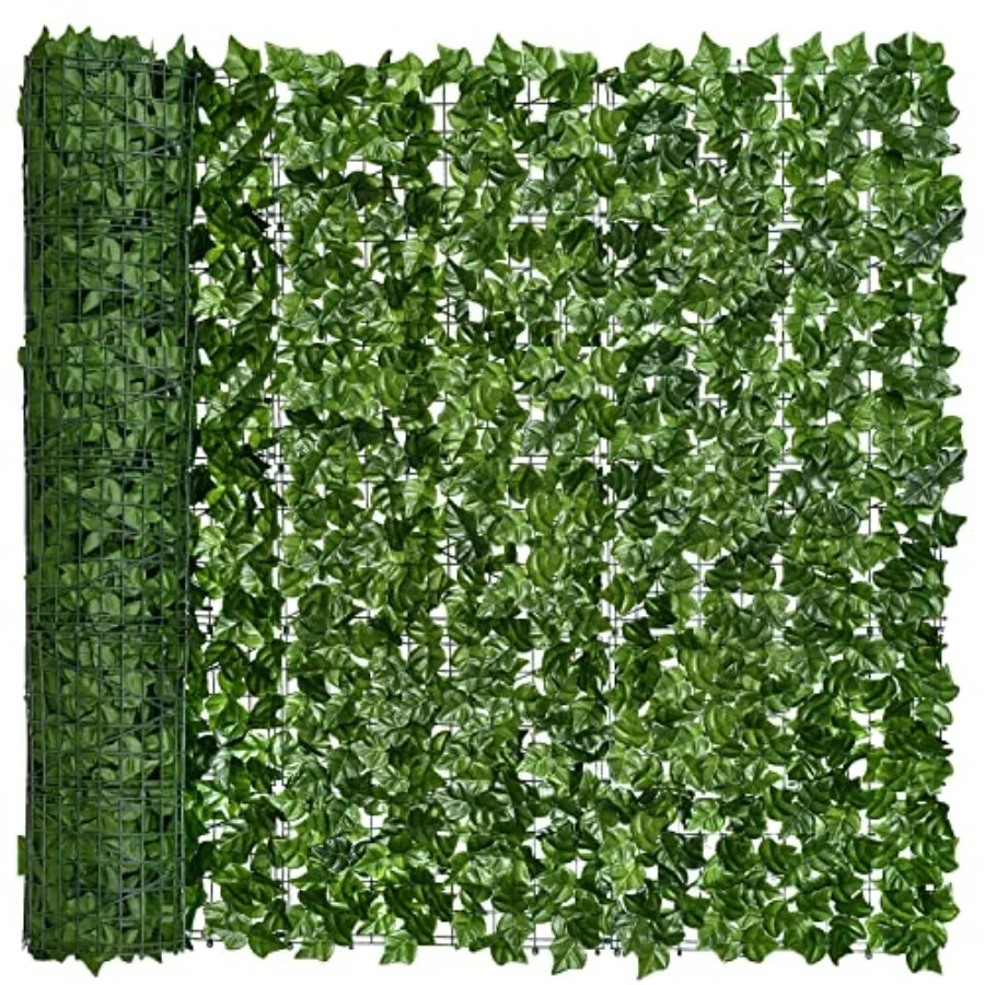 Artificial Ivy Privacy Fence Wall Screen 59x236.2 Inch for Outdoor Garden Decor Durable Faux Ivy Vine Leaf Decoration to Enhanc