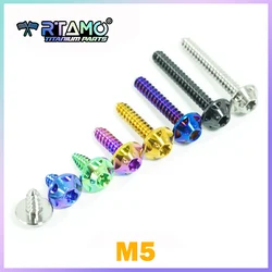 RTAMO Gr5 Titanium Bolt M5X10/12/15/18/20/25/30/37 Self-tapping Screw Motorcycle Airbox Cover Screw Bicycle Car Parts (1PC)