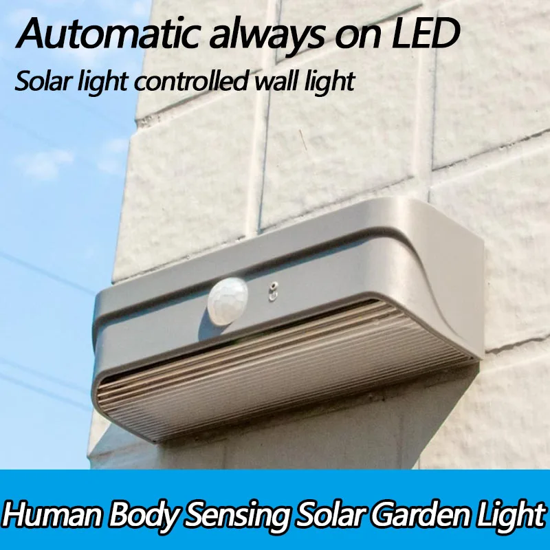 Simple Solar Light Control Wall Lamp Home Automatic Always on LED Outdoor Courtyard Gate Fence Atmosphere Light Customization