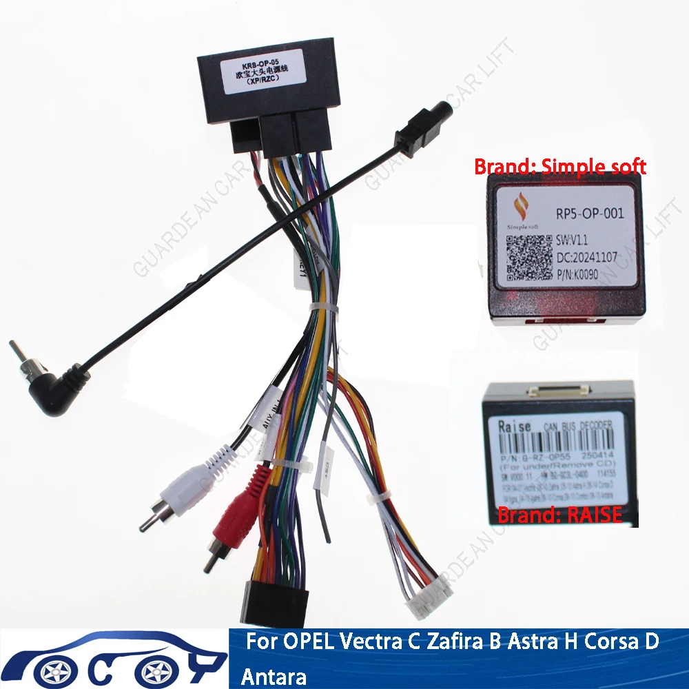 

Car Radio Wiring Cable For Opel Astra H Corsa D Vectra C Meriva A 16Pin Harness Adapter With CANBUS Android Stereo Plug Decode