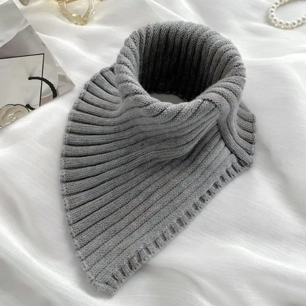 Knitted Fake Collar Scarf for Women Warm Turtleneck Neck Warmer Detachable Winter Windproof Scarf 2024 Fashion New Scarf