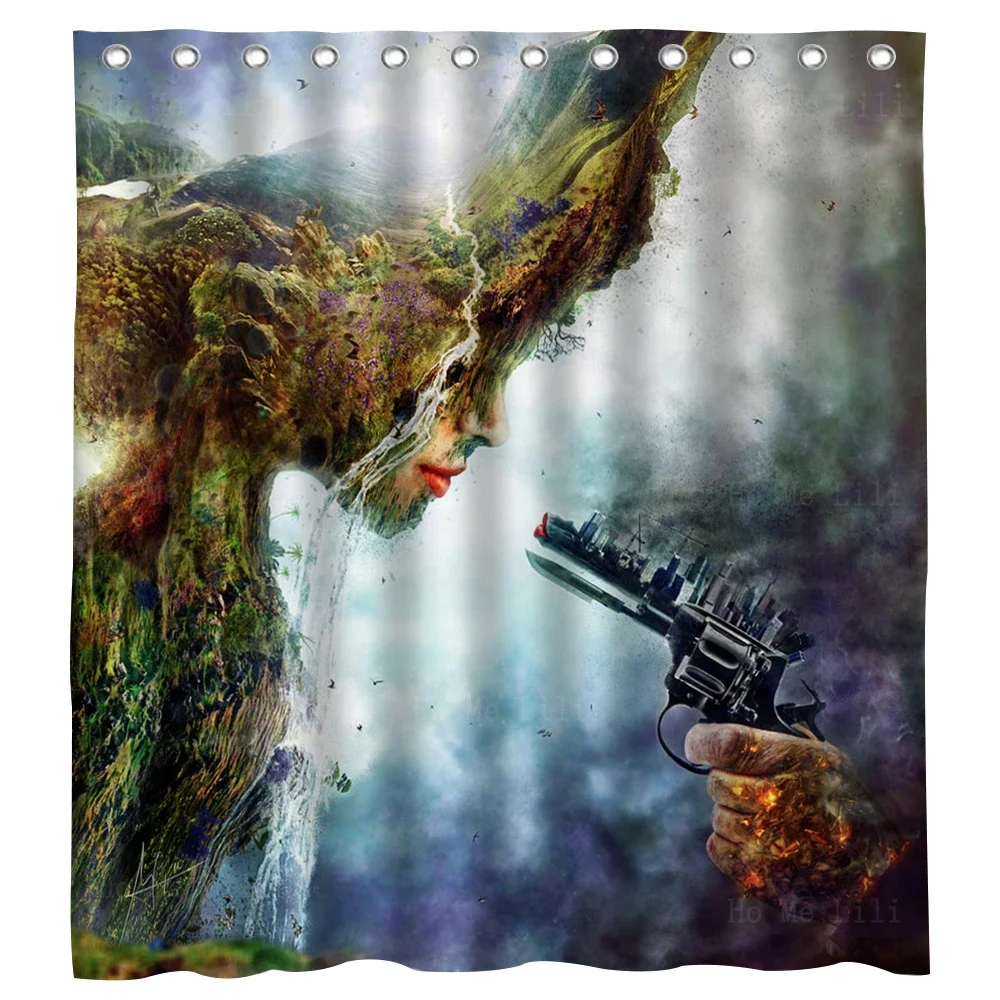 Personified Mother Earth Is At Gunpoint Greek Myth Mother Of Gods Gaia Shower Curtain By Ho Me Lili For Bathroom Decoration