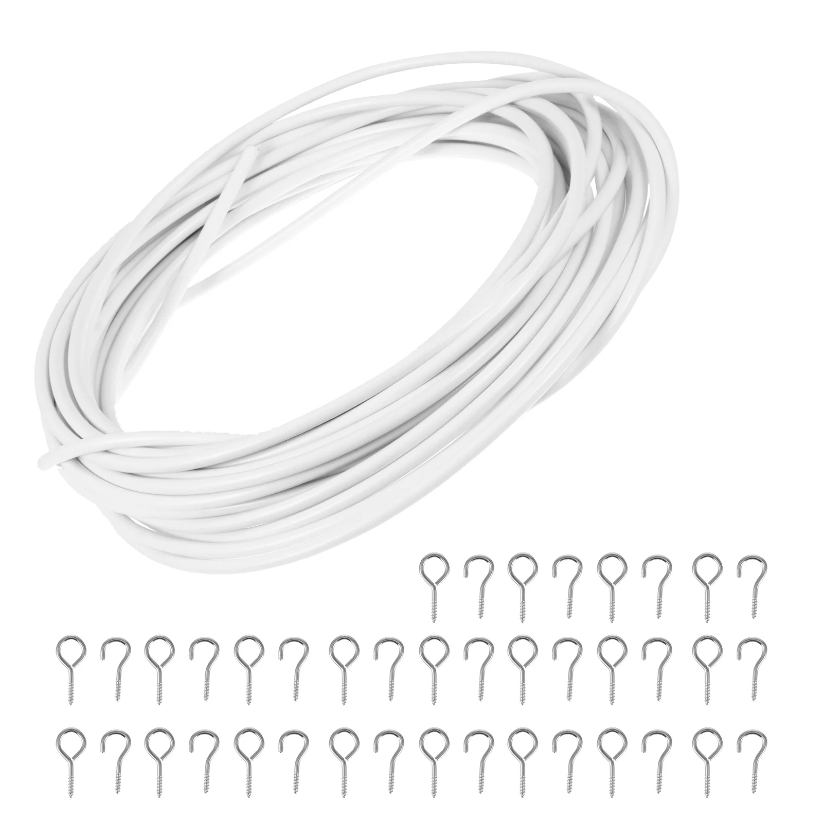 10 Meters Cord Curtain Rope White Out Tape Steel Hanging Office Rods for Windows