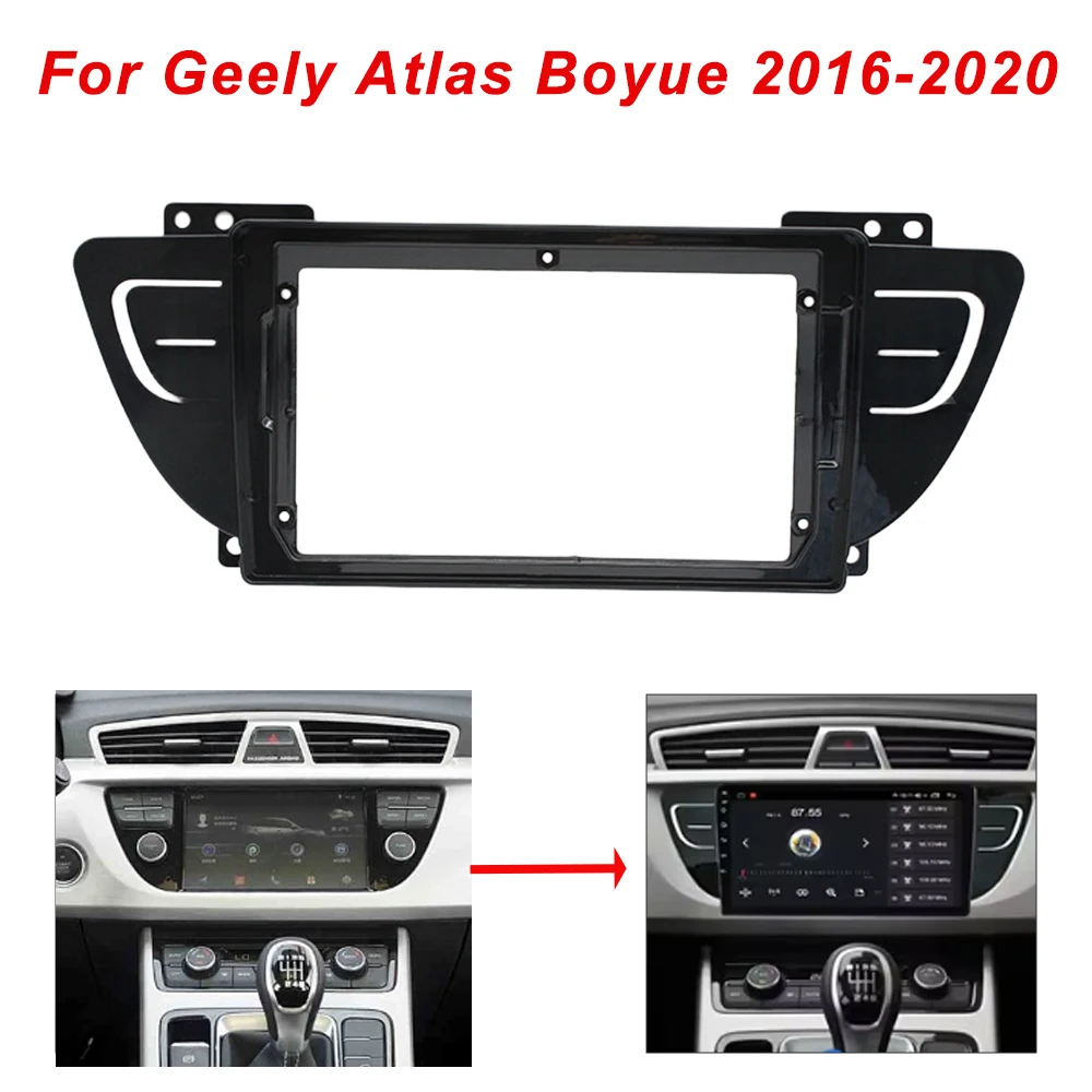 9 INCH Car Frame Fascia Adapter Canbus Box for Geely Atlas Boyue 2016-2020 Android Radio Audio Dash Fitting Panel Kit