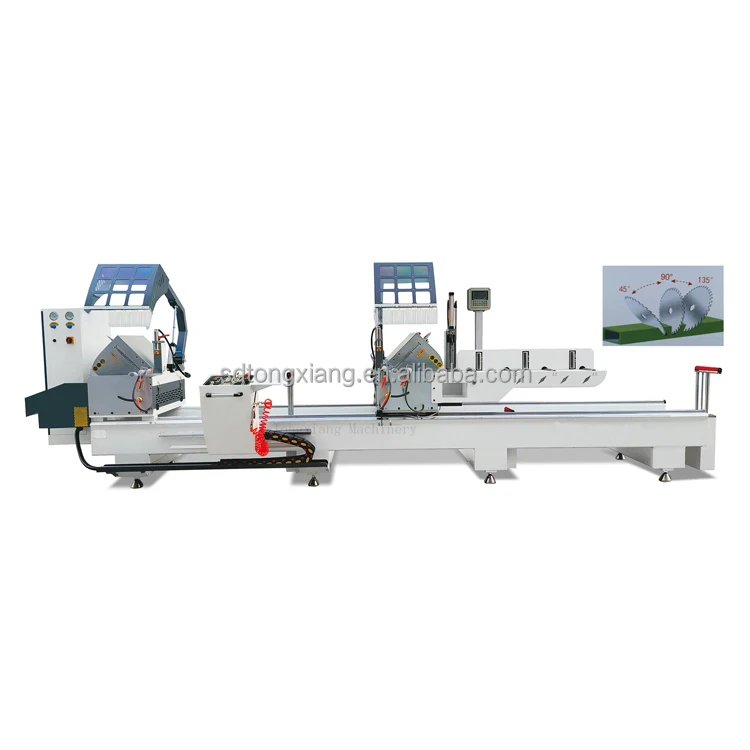 الألومنيوم الشخصي مزدوج الرأس 45 درجة 90 درجة آلة قطع زاوية باستخدام الحاسب الآلي للبيع #1