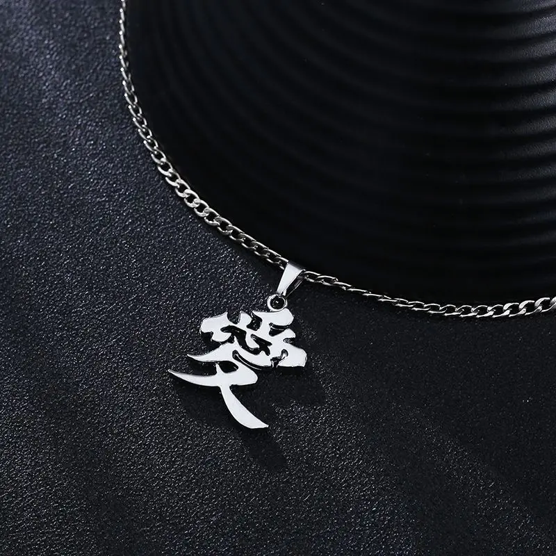 Naruto cartoon anime necklace, personalized pendant, Uchiha Itachi, Sasuke, Kakashi, Ten-Tails Sharingan, shuriken iron necklace view 4
