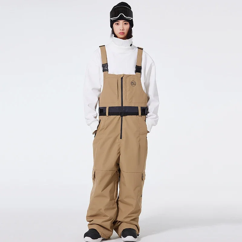 

New Winter Loose Skiing Pants 2024 Woman Warm Ski Trousers Waterproof Windproof Outdoor Sport Cold Clothes Couple Snow Overalls