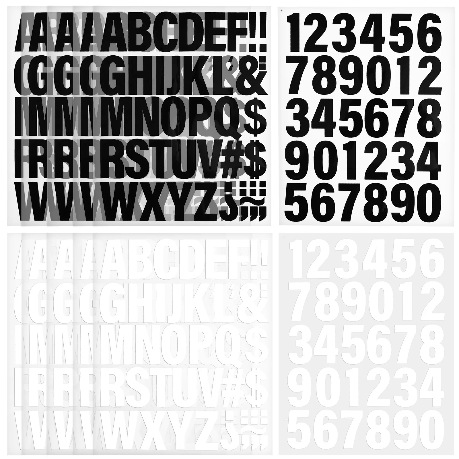 

Vinyl Letters Stickers 12 Sheets Iron On Alphabets Heat Transfer Patches Shirts Clothes Small Numbers Fabric Decals