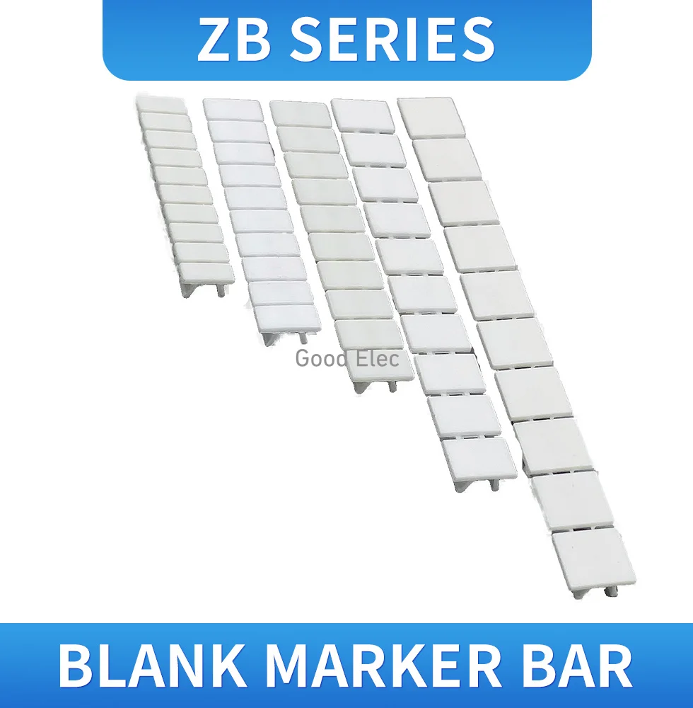 100PCS ZB4/ZB5/ZB6/ZB8/ZB10/ZB12 UK3N UKK3 USLKG3  Blank Din Rail Terminal Blocks Maker Strips Label