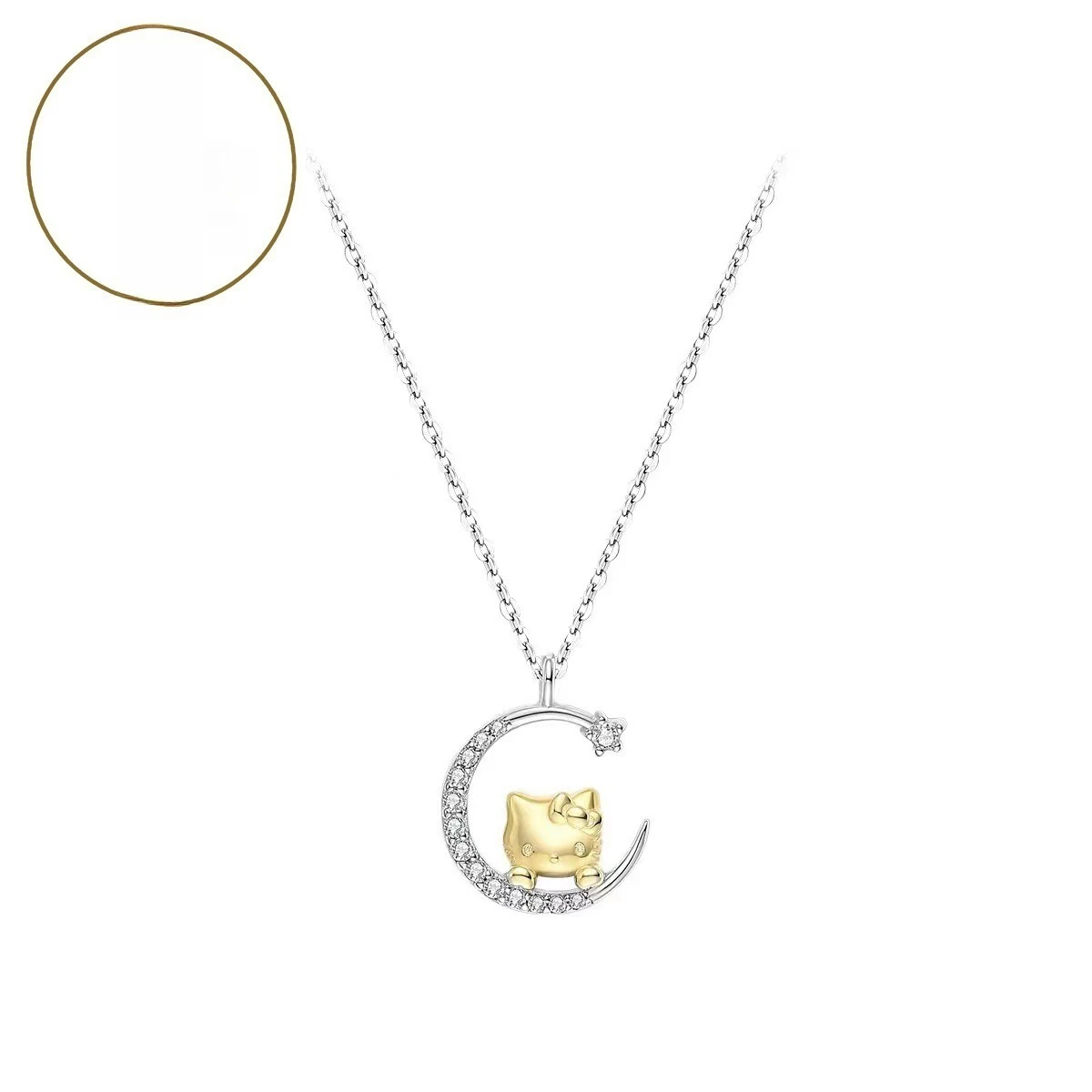 

Miniso Sanrio Kitty Star Moon цепочка на ключицы милый кулон подарочное ожерелье для подруги подарок на день рождения ожерелье