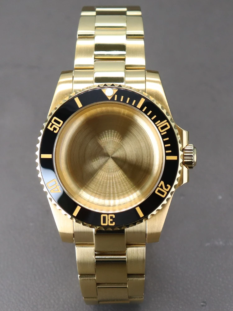 

NH35 40mm Waterproof Watch Case Polish Steel Strap Sapphire Glass For SUB GMT Yacht NH35 NH36 NH34 NH38 Miyota8215 Eta2824 Movt