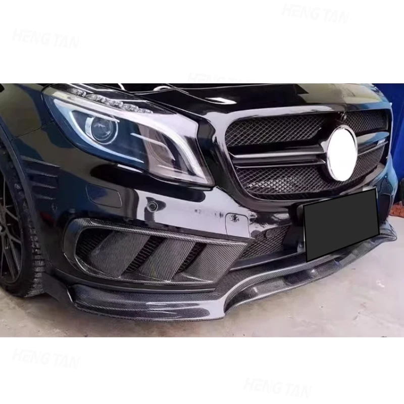 For Mercedes Benz GLA Class X156 GLA 200 GLA260 GLA45 2014-2016 Carbon Fiber Car Front Bumper Air Intake Grille Vent Cover Trim