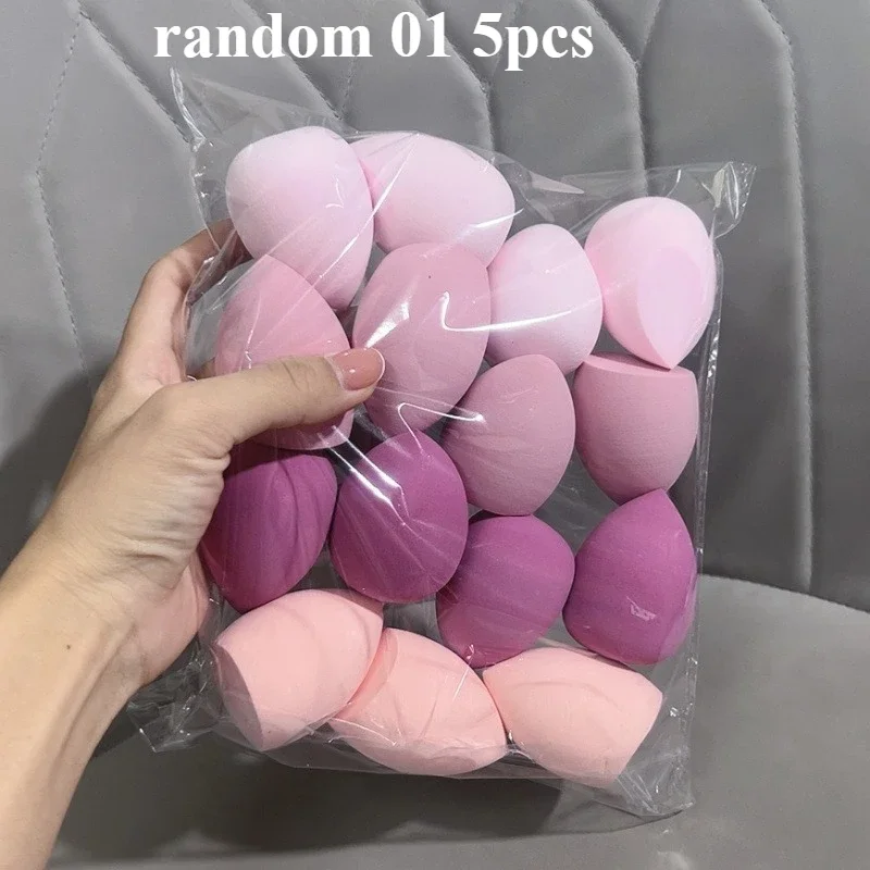 1/3/5/7/20 Stück Make-up-Schwamm, Kosmetik-Puff, für nasse und trockene Anwendung, zufällige Farbe und Form, für flüssige Foundation, BB-Creme, Puder – Detail 2