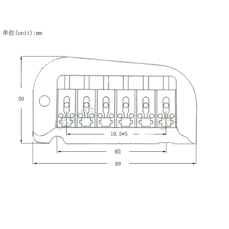 Für E-Gitarren-Zubehörteile Chorme Black Gold Wählen Sie ein Set 6-saitiges Tremolo-Brückensystem – Detail 26