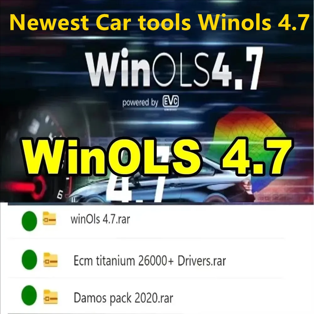 Newest Car tools Winols 4.7 immo tool Windows 7 10 11 No Need Vmware Multi-language +2021 Damos +ECM TITANIUM+ IMMO SERVICE Tool