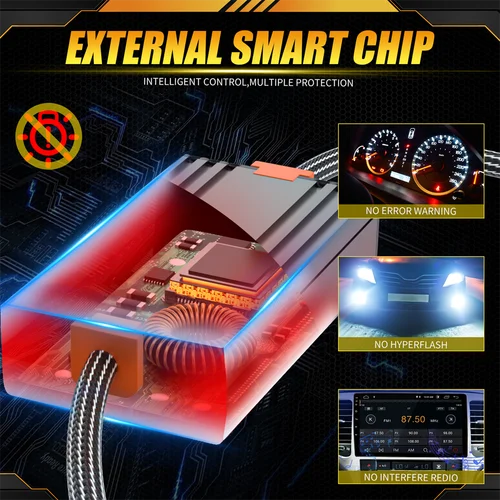 Imagen 2 del producto 260W 120000LM H7 H4 H11 faros Led de alta potencia 9890 CSP Canbus H1 H8 9005 HB3 9006 HB4 9012 HIR2 Turbo lámpara faro Led para coche