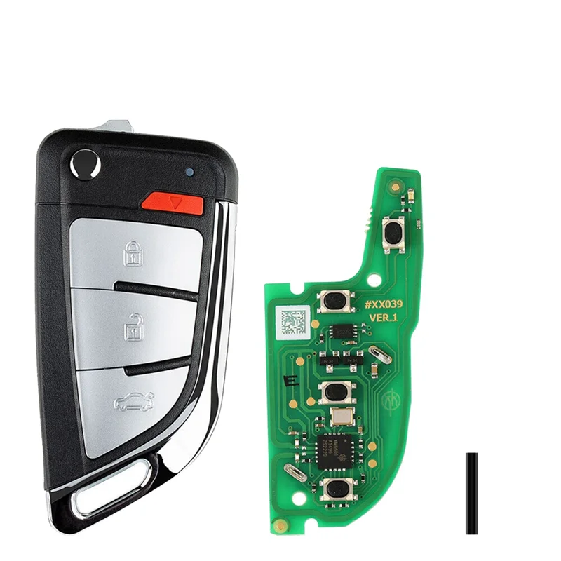AW-Dla VVDI MINI Key Tool Global Version XEKF20EN 1 szt. Super Pilot Uniwersalny Przewodowy Pilot Kluczyk Typ Nóż 4 Przyciski
