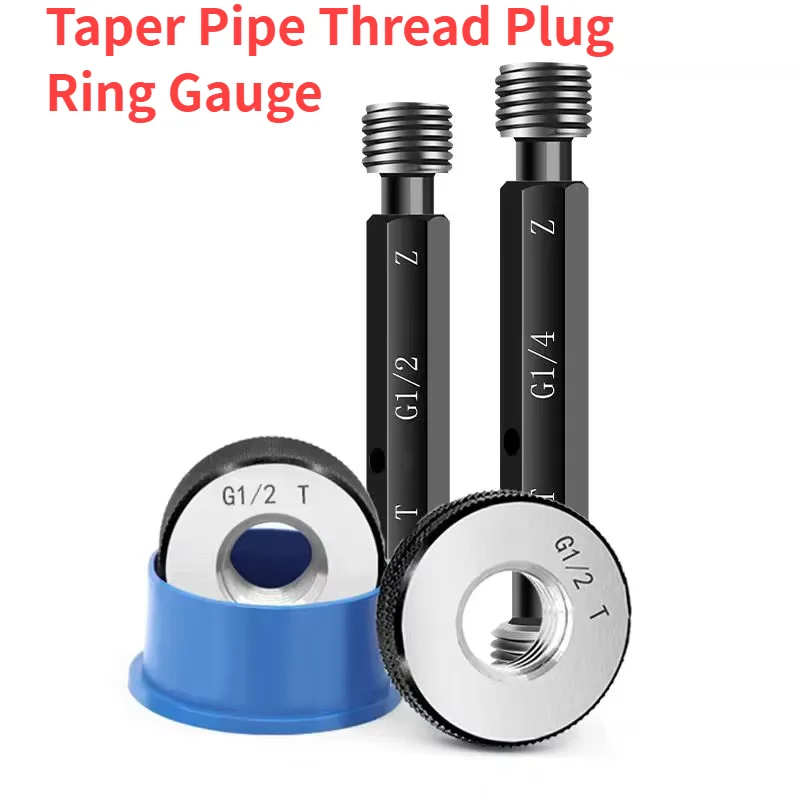 1PC Taper Pipe Thread Plug Ring Gauge G1/8 G1/4 G3/8 1/2 5/8 3/4 Measuring Tool Mold Inspection
